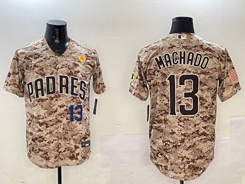Men San Diego Padres #13 Machado Camo Game 2025 Nike MLB Jersey style 4
